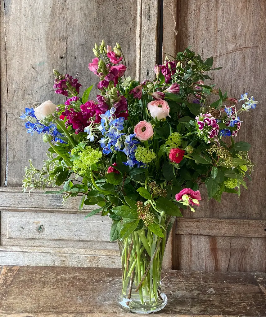 [W-CRIALTTEMP] Cristal Alto con Flores de Temporada