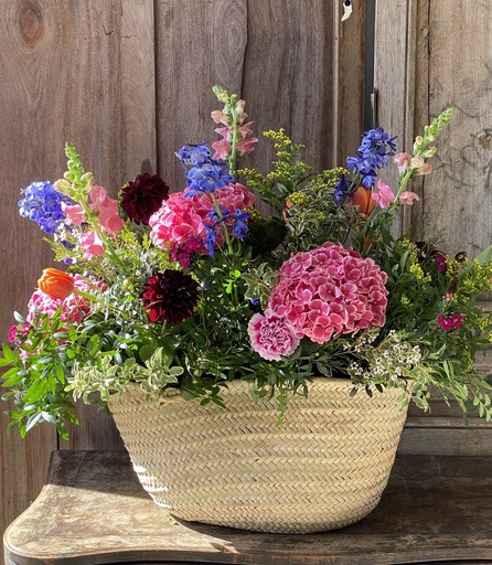 [W-CESCAPTEMP] Capazo con Flores de Temporada