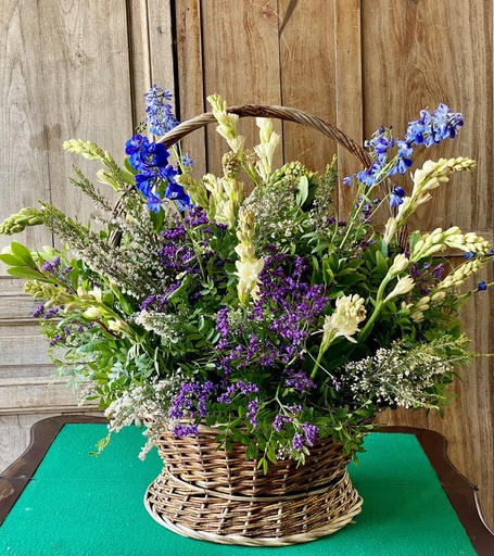 [W-CESTASASILV] Cesta con Asa de Flores Silvestres