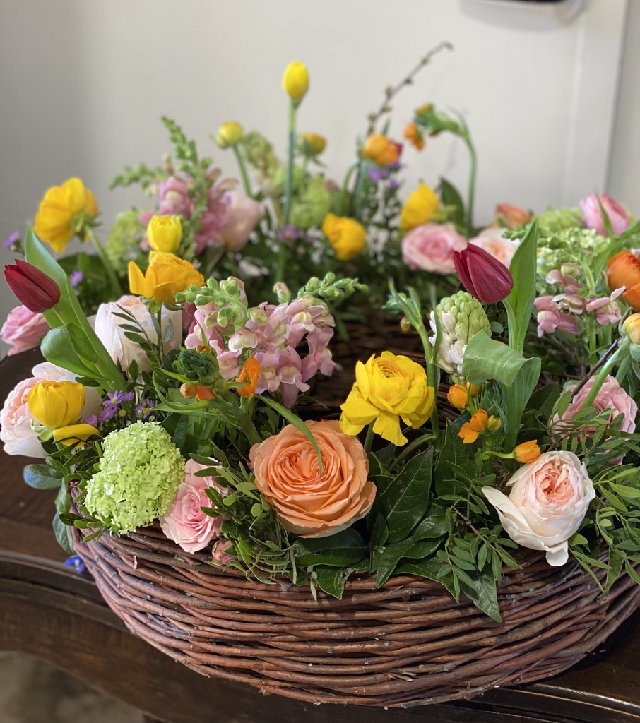 [W-CESROSTEMP] Corona con Flores de Temporada