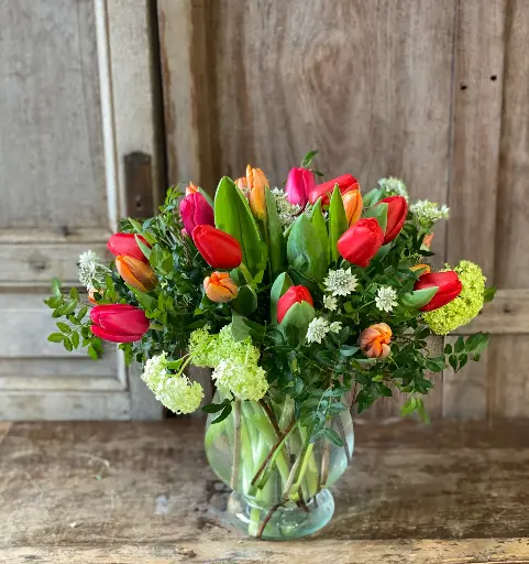 [W-CRITULIP] Cristal con Tulipanes