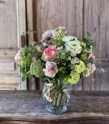 [W-CRICLAR] Cristal con Flores en Tonos Claros